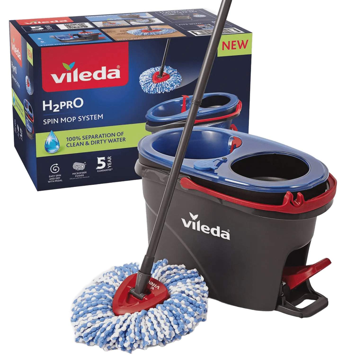 Spinmoppsystem med dubbelkammarhink | Hem & Hobby | Pryloteket