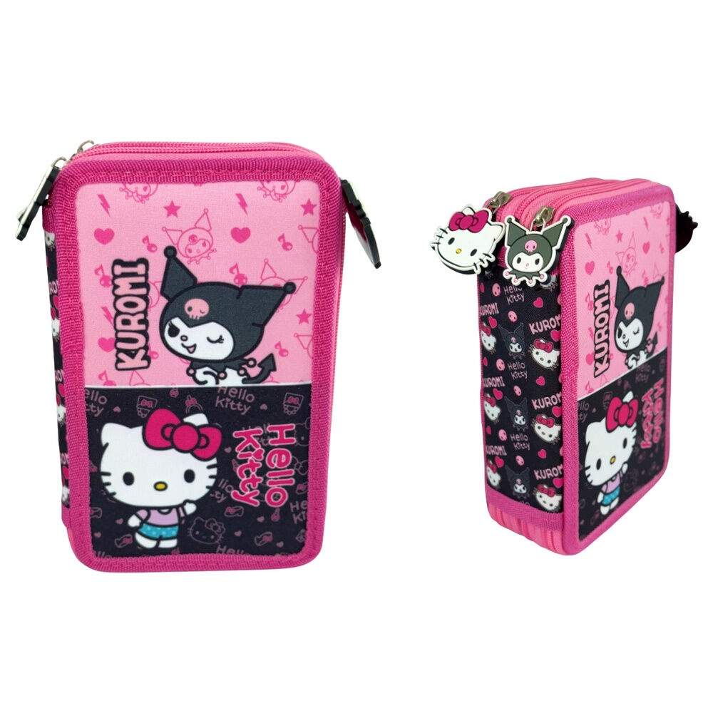 Hello Kitty & Kuromi tredobbelt penalhus