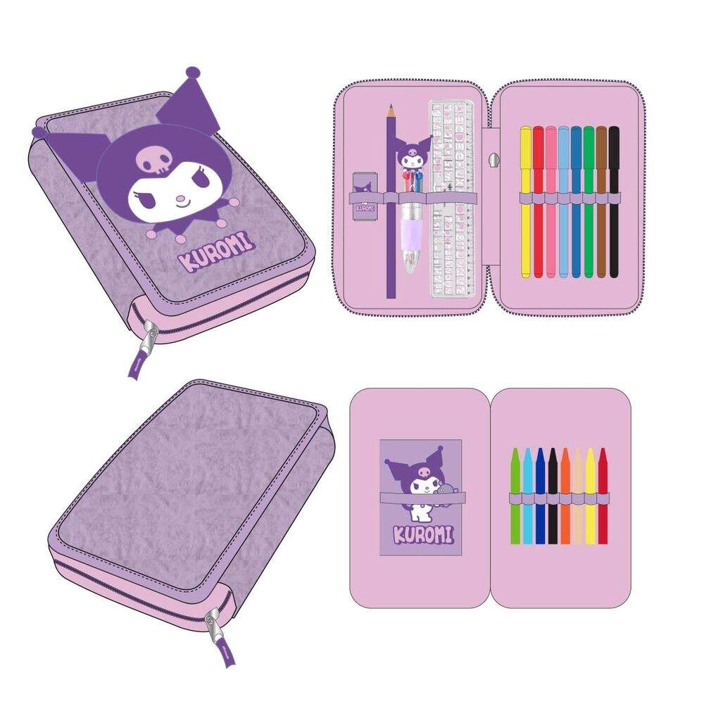 Hello Kitty Kuromi dobbelt penalhus