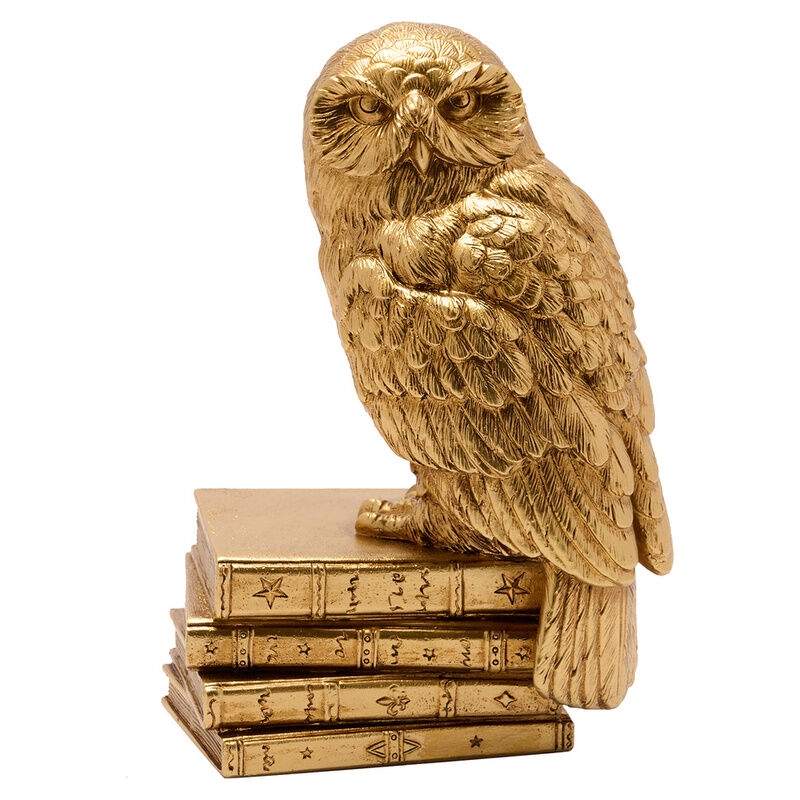 Hedwig figur 20 cm – guldharpiks med 3D Hogwarts-design