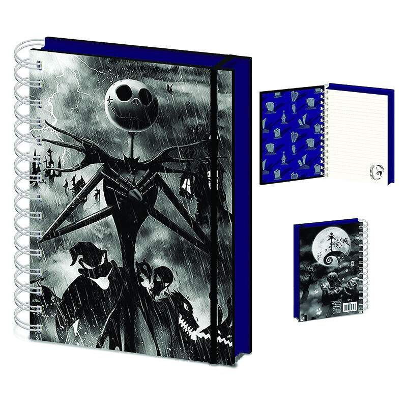 Disney Nightmare Before Christmas A5 notesbog med linseformet mønster