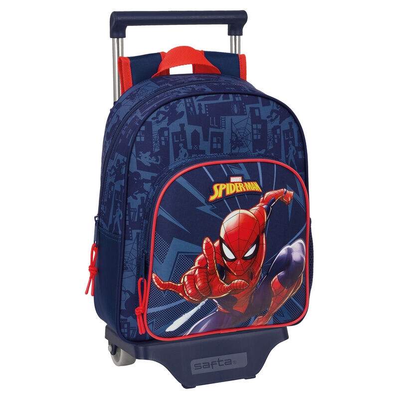 Spiderman Trolley Rygsæk 34cm – Aftagelige, Ergonomiske Remme