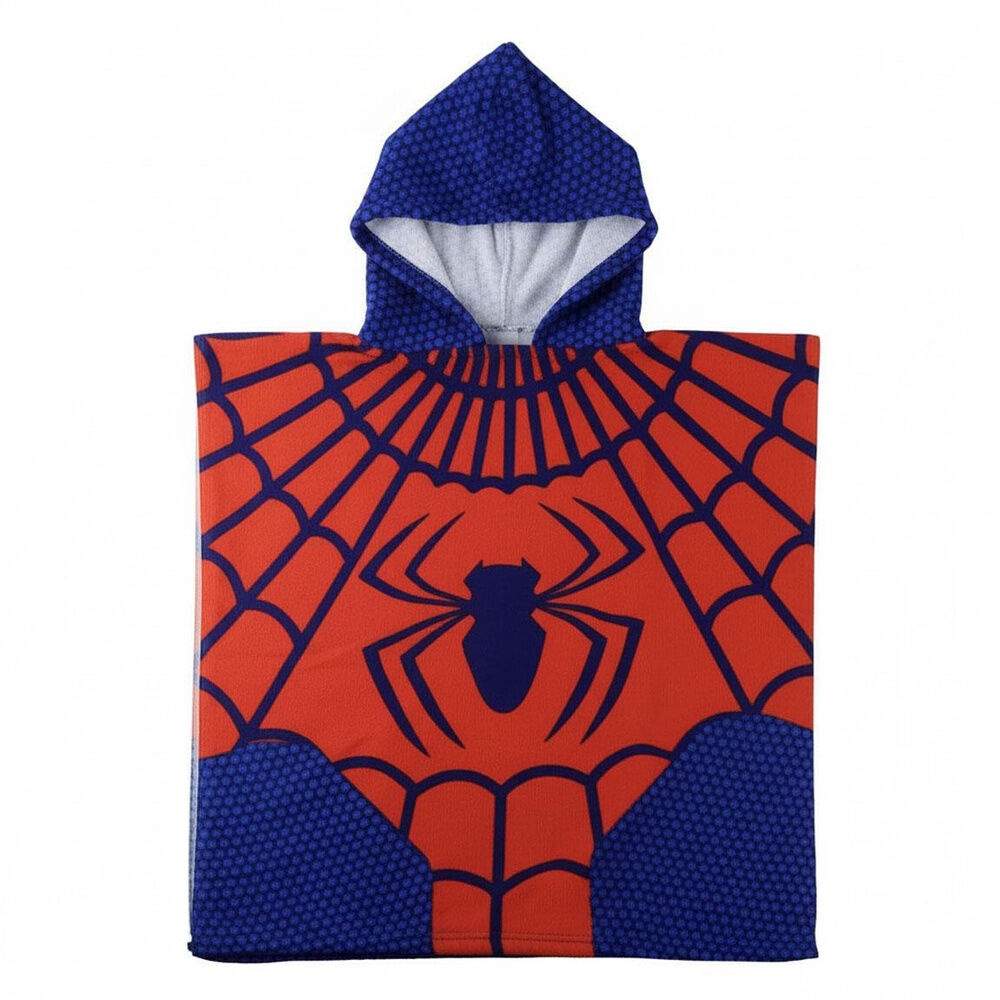 Marvel Spiderman mikrofiber poncho strandhåndklæde