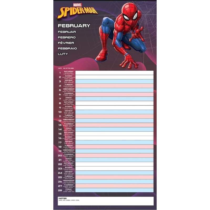 Marvel Spiderman Familjeplaneringskalender | Hem & Hobby | Pryloteket
