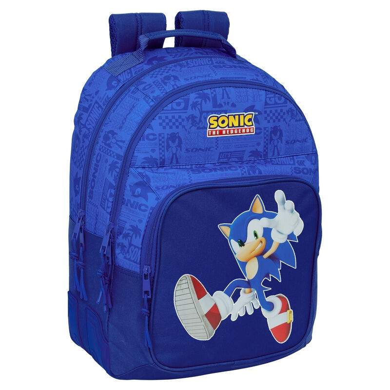 Sonic the Hedgehog Rygsæk – Holdbar, 42 cm, Ergonomiske Remme