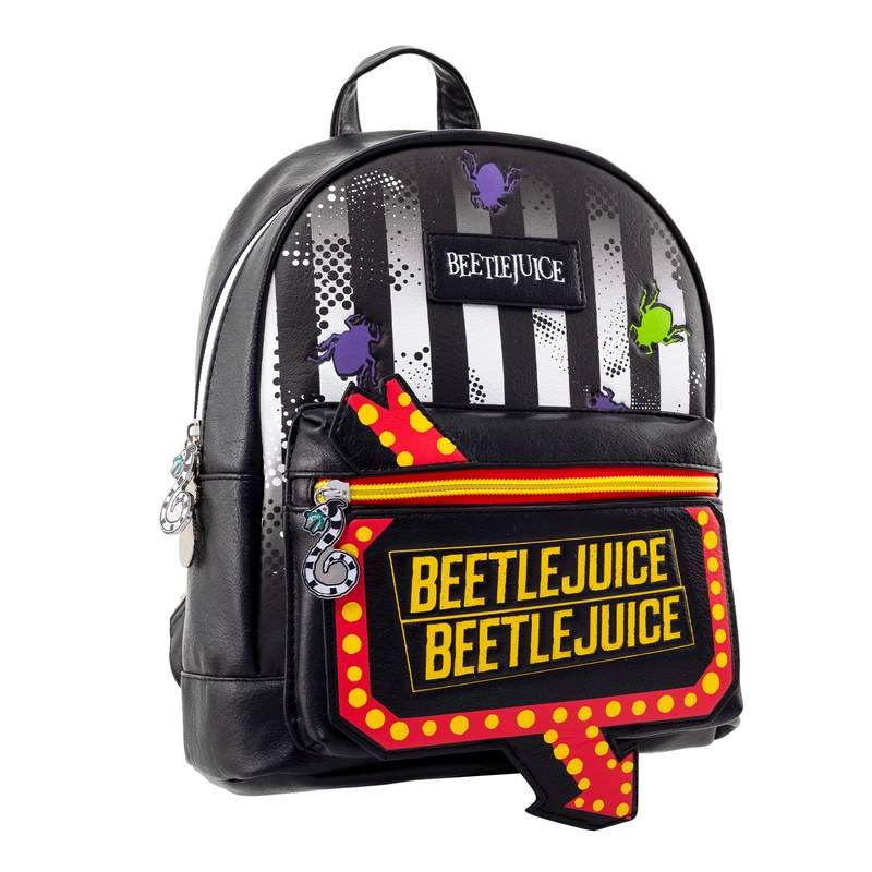 Beetlejuice Rygsæk 29cm – PU, Neonskiltdesign