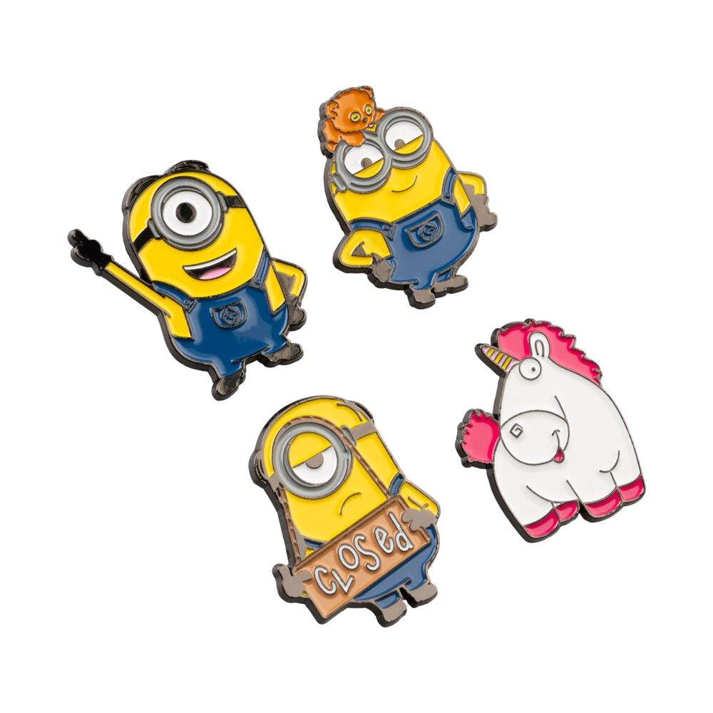 Minions Emaljnålar Set – 4 Nålar i Zinklegering | Hem & Hobby | Pryloteket