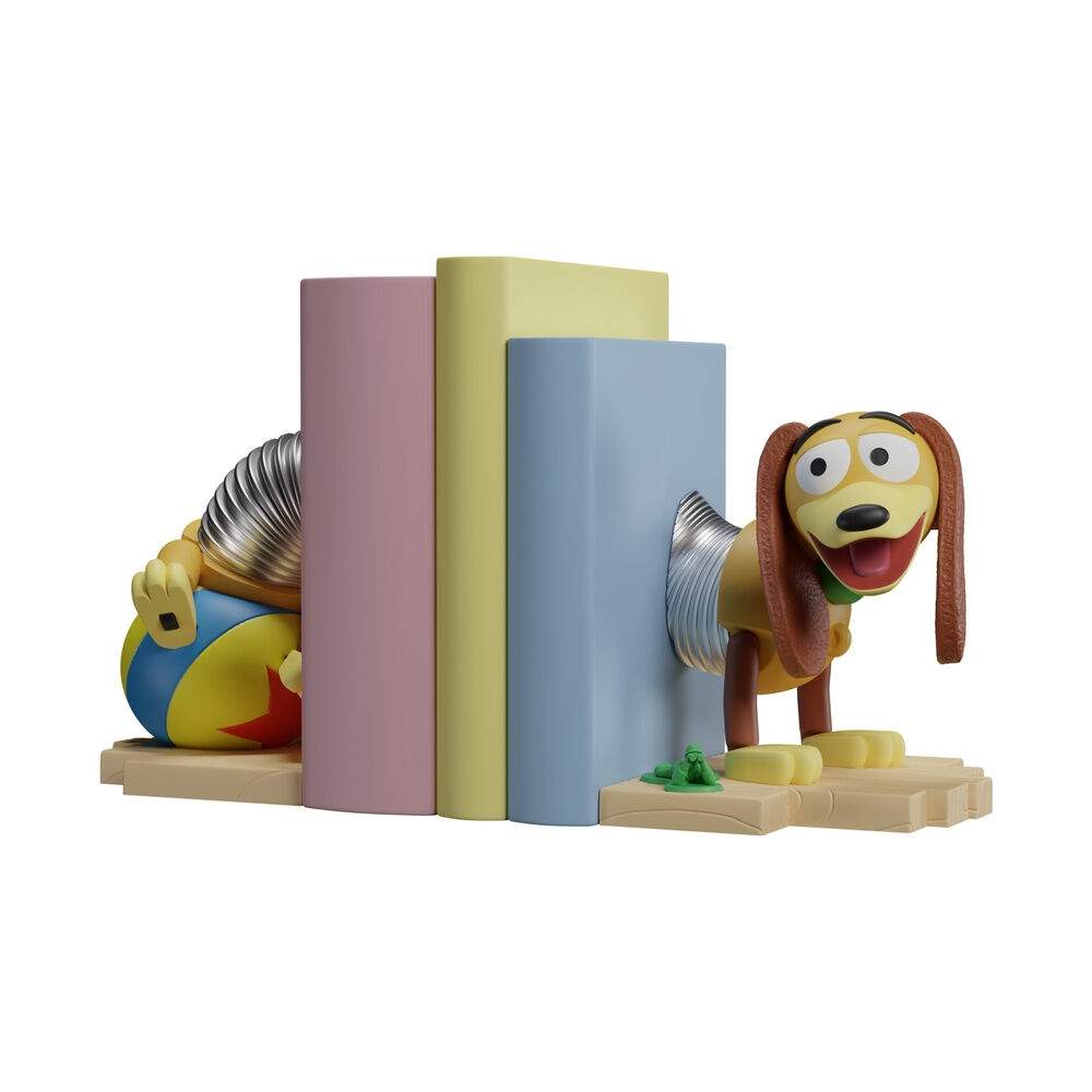 Toy Story Slinky Resin Bogstøtter – Håndmalet, 2-delt Sæt
