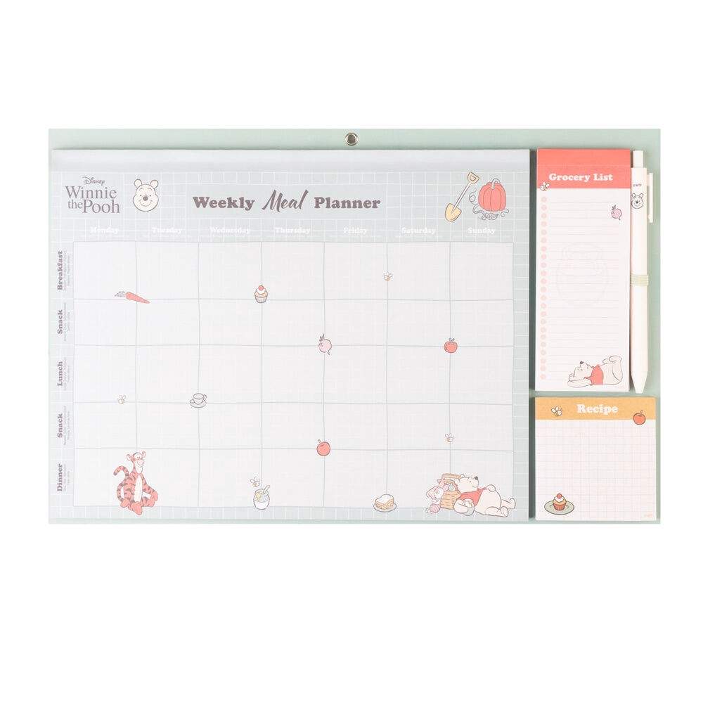 Winnie the Pooh Magnetisk Madplanlægger med Notesblok