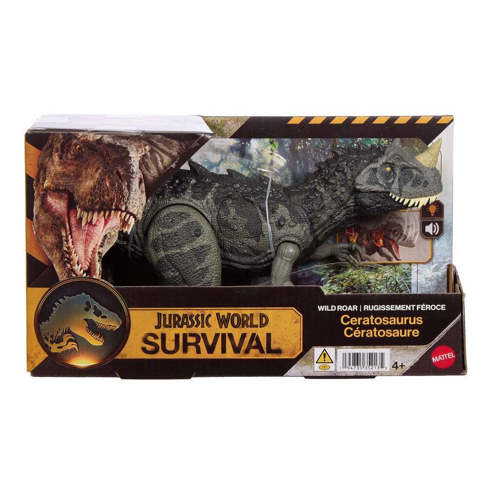 Ceratosaurus dinosauriefigur med vrålande attack, 30 cm | Hem & Hobby | Pryloteket