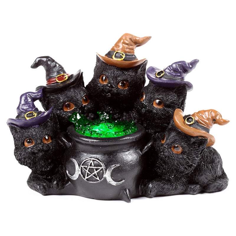 Svart katt LED-figur – 12 cm harts, batteridriven | Hem & Hobby | Pryloteket