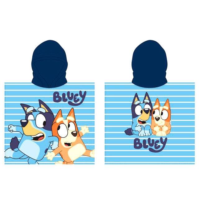 Blåt mikrofiber poncho håndklæde