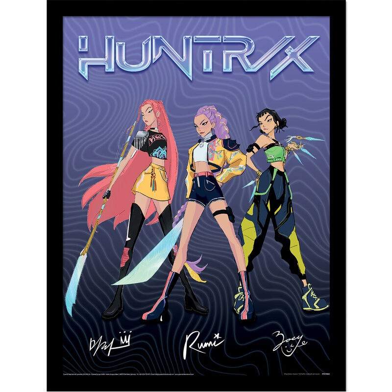 KPop Demon Hunters Huntrix Signature Indrammet tryk