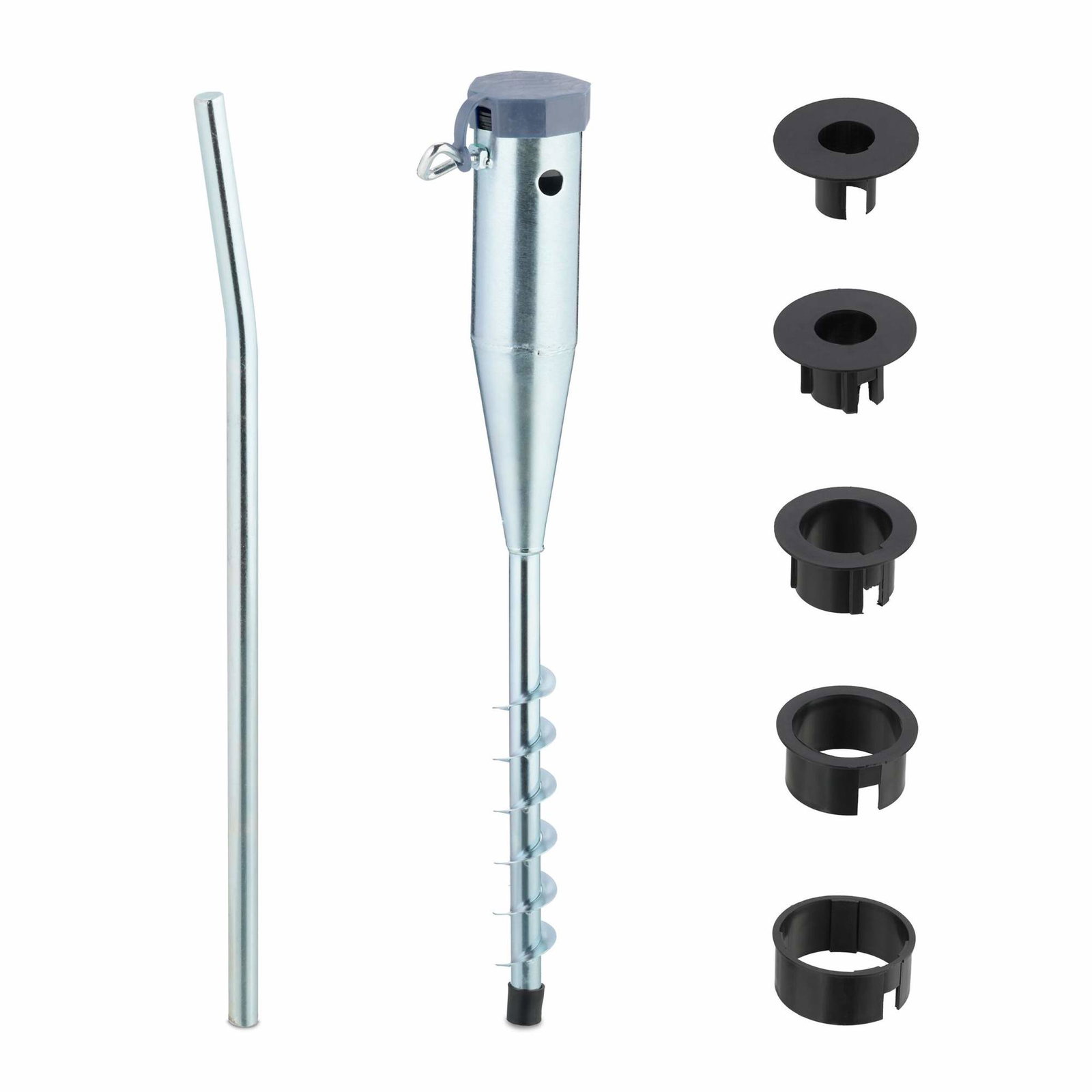 Paraplyjordankare – Stålspik med 5 adaptrar | Hem & Hobby | Pryloteket