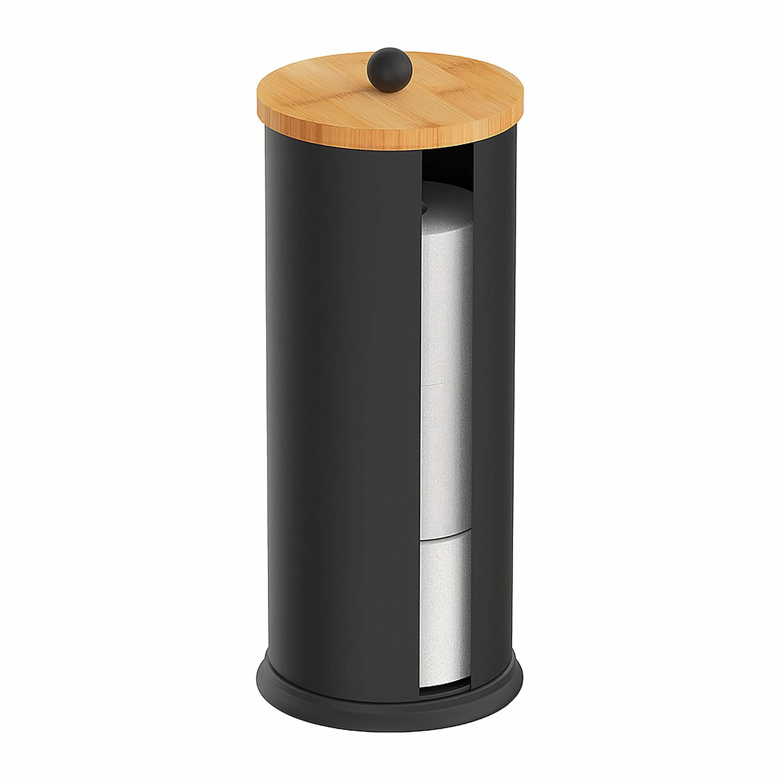 Toalettpappershållare – Metall, Bambulock, Rymmer 3 rullar | Hem & Hobby | Pryloteket