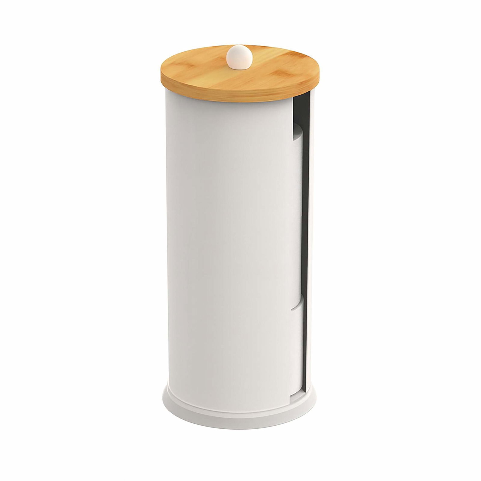 Toalettpappershållare – Metall, Bambulock, Rymmer 3 rullar | Hem & Hobby | Pryloteket