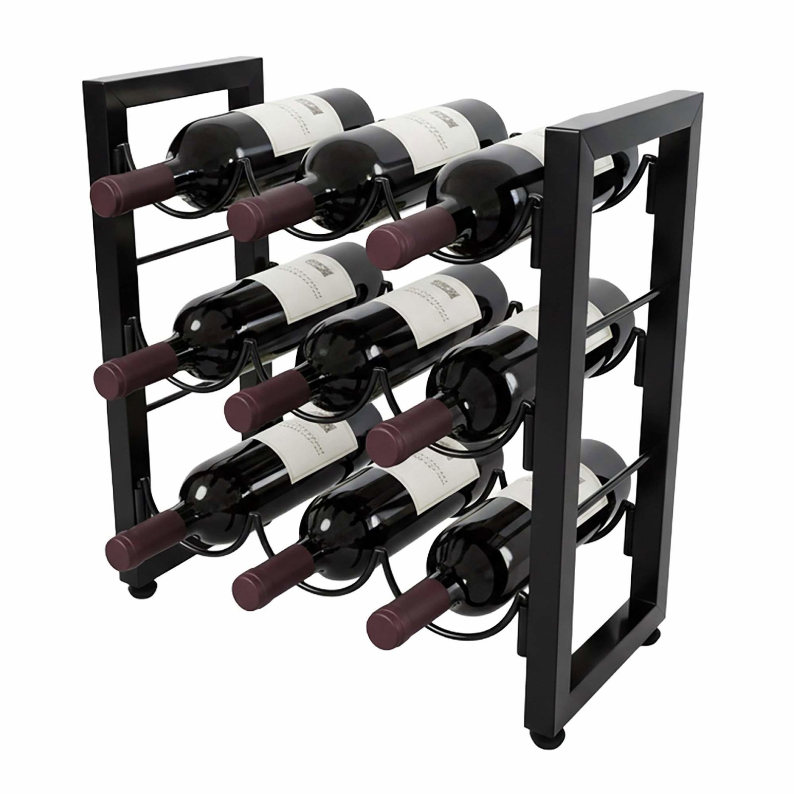 Metalvinreol – Plads til 9 flasker, elegant design