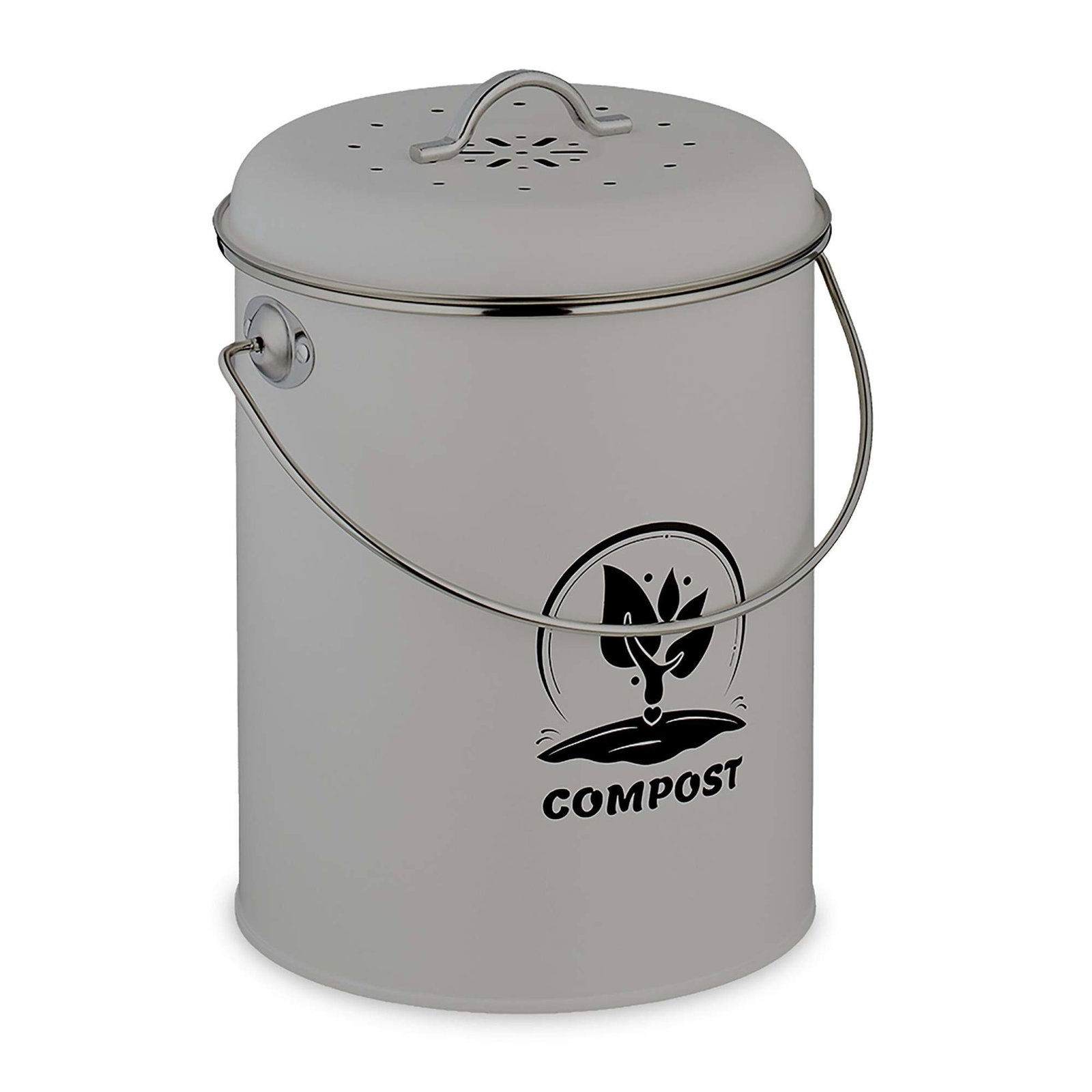 Kompostbeholder med lugtfilter – 5,5 liter jern