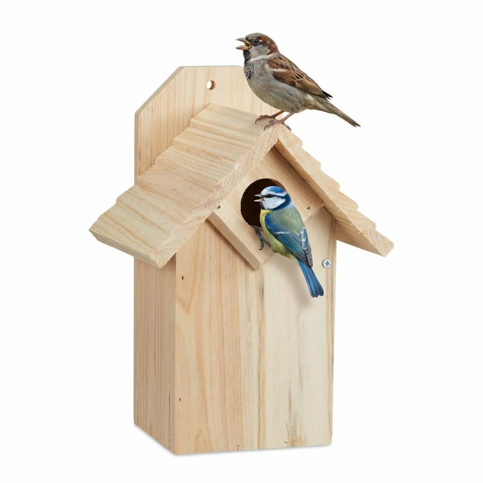 Fågelholk med rengöringsflik – Obehandlat trä | Hem & Hobby | Pryloteket