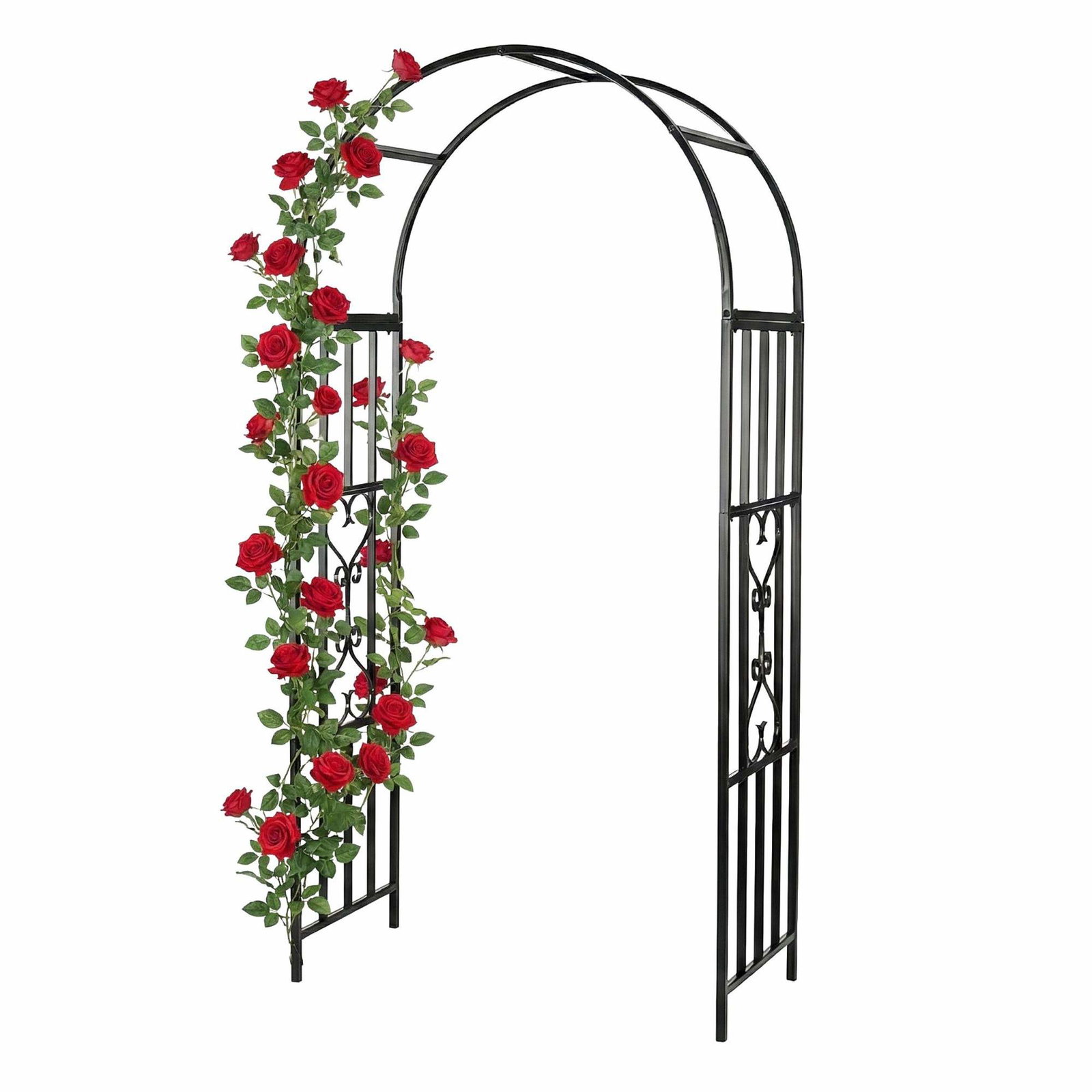 Svart metallträdgårdsberså med hjärtmotiv | Hem & Hobby | Pryloteket