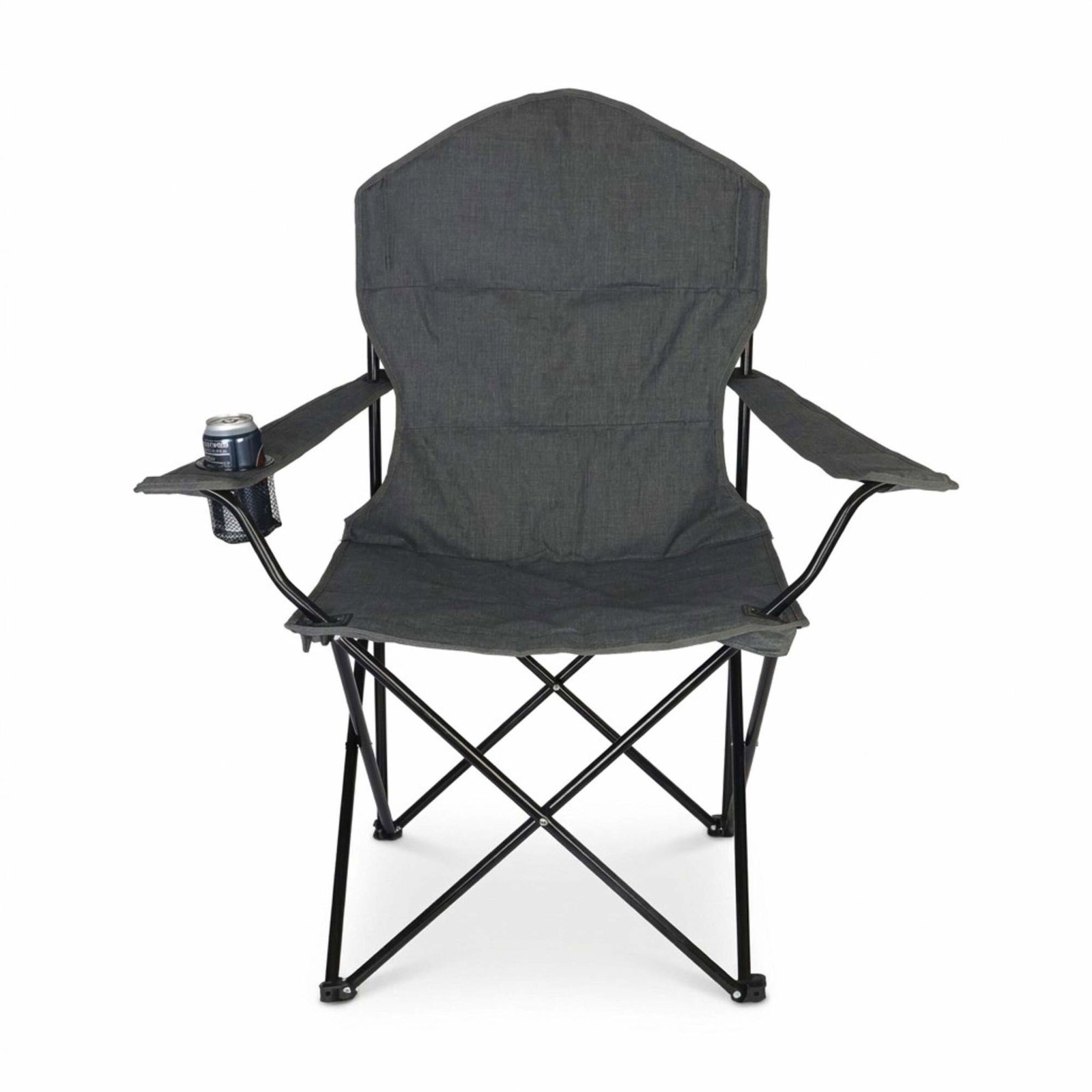 Sammenklappelig campingstol med armlæn og kopholder