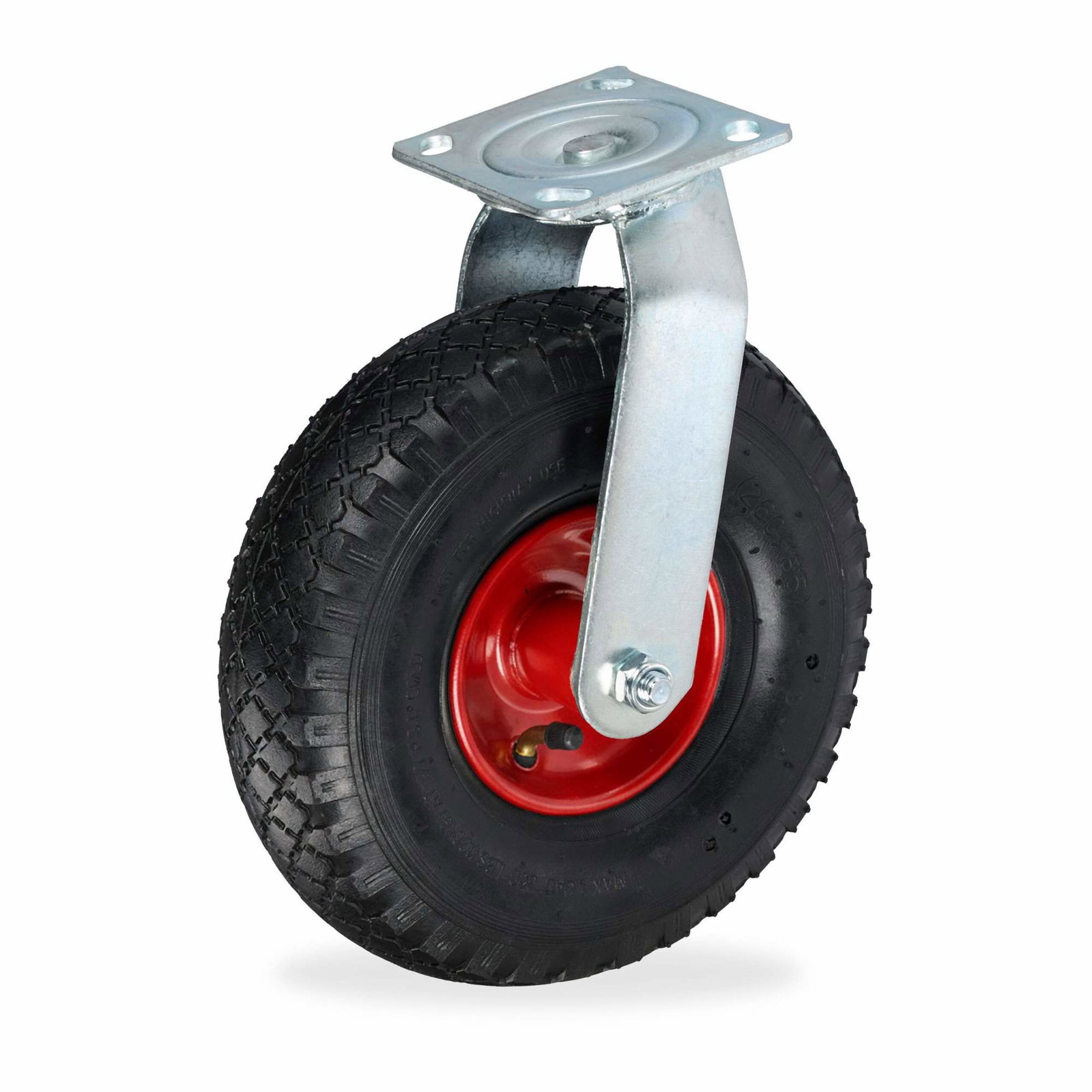 Pneumatisk drejeligt hjul, kraftigt, 360 graders rotation