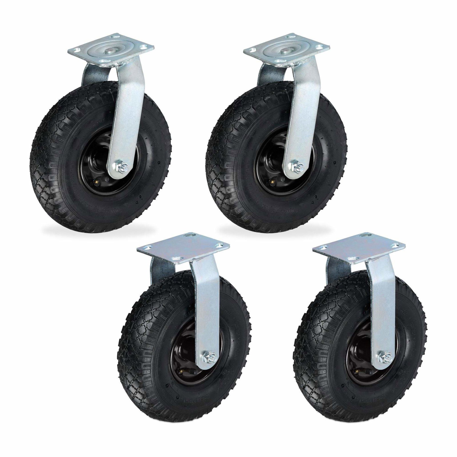 Kraftigt pneumatisk hjulsæt til vogne