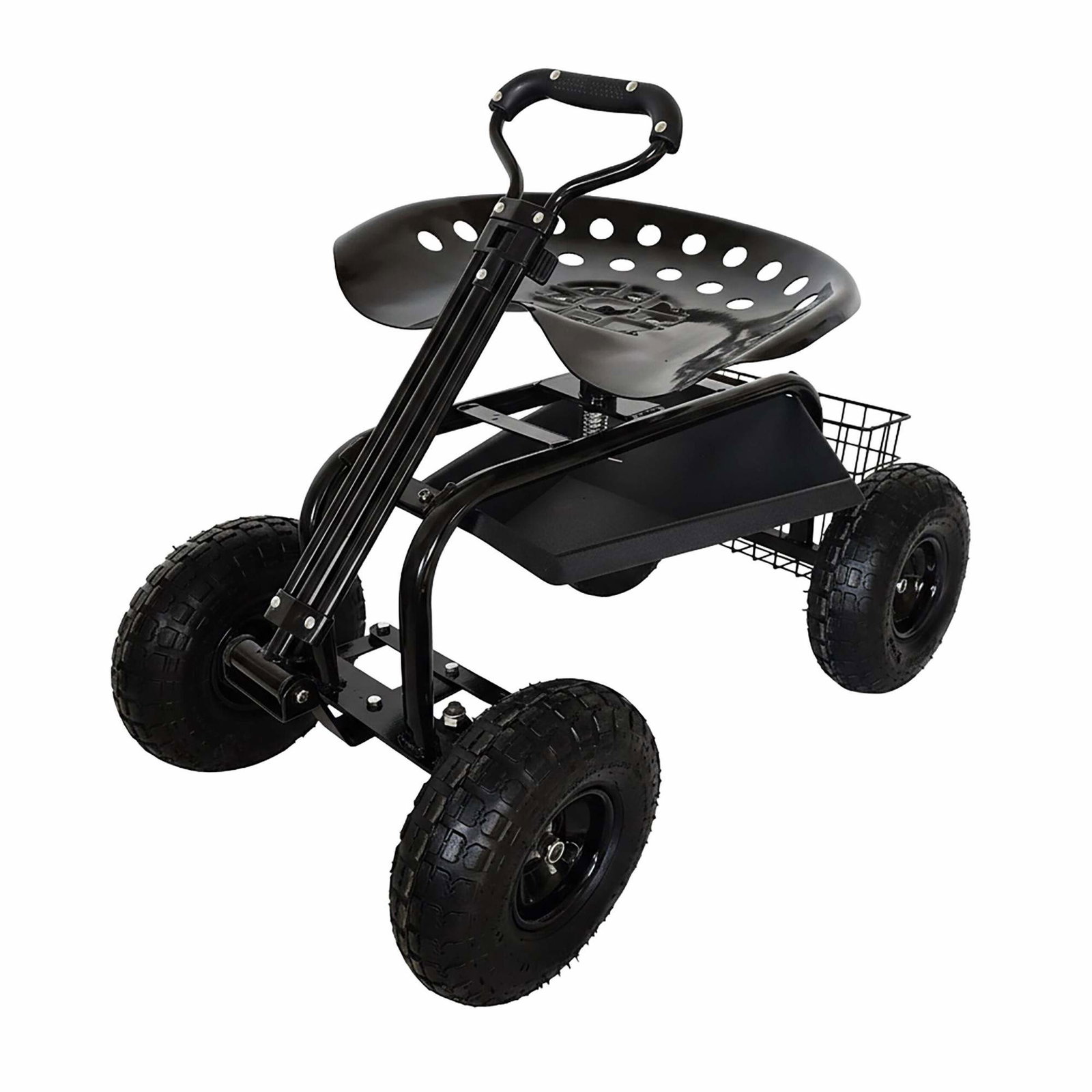 Trädgårdssittplats med hjul, justerbar höjd och förvaring | Hem & Hobby | Pryloteket