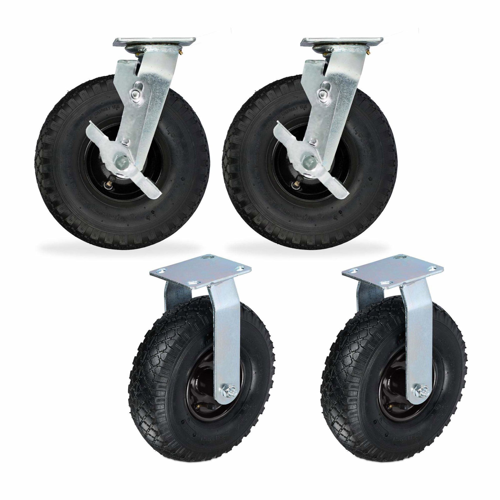 Pneumatisk hjulsæt til tunge transportvogne