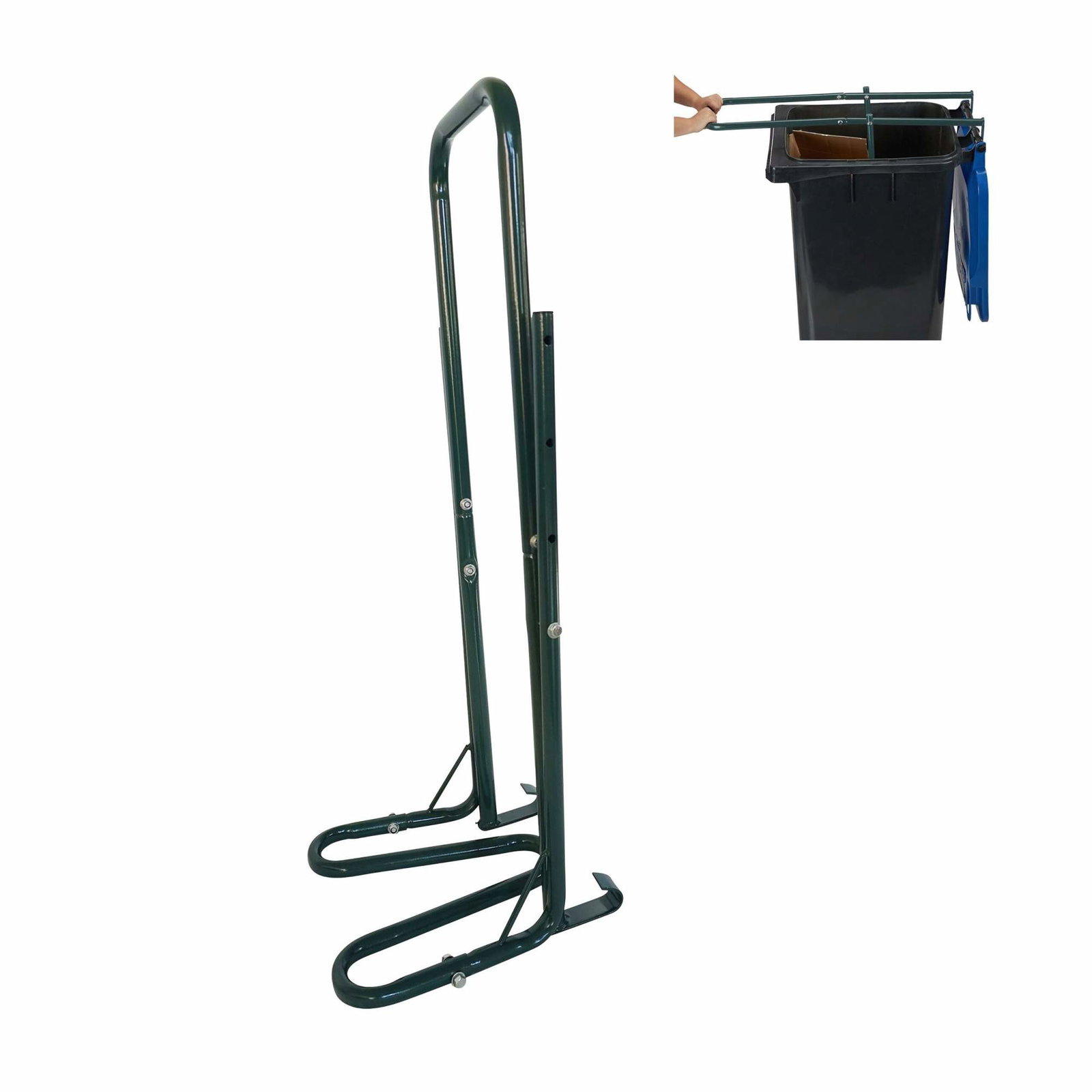 Justerbar stålaffaldskomprimator – Manuel beholderpresse