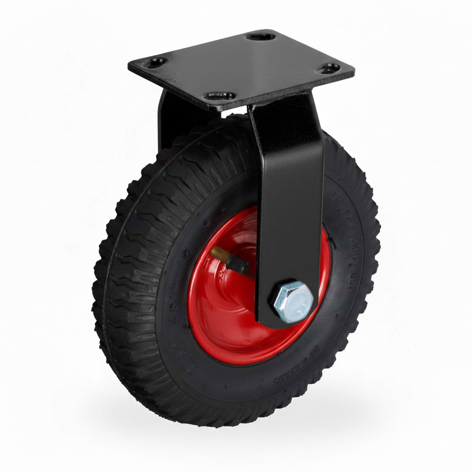 Pneumatiska fasta hjul med stålmonteringsplatta | Hem & Hobby | Pryloteket