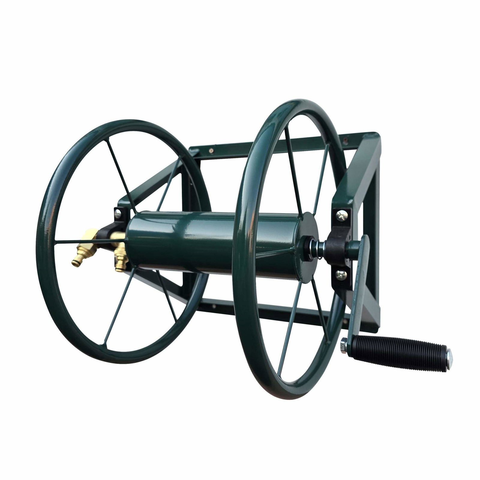 Väggmonterad slangvinda i rostfritt stål med snabbkoppling | Hem & Hobby | Pryloteket