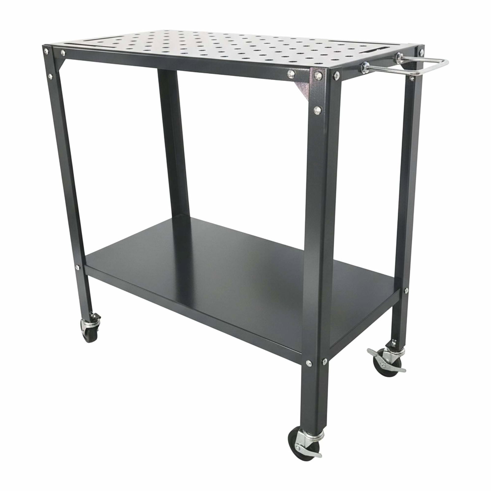Mobilt svetsbord med perforerad topp och hjul | Hem & Hobby | Pryloteket