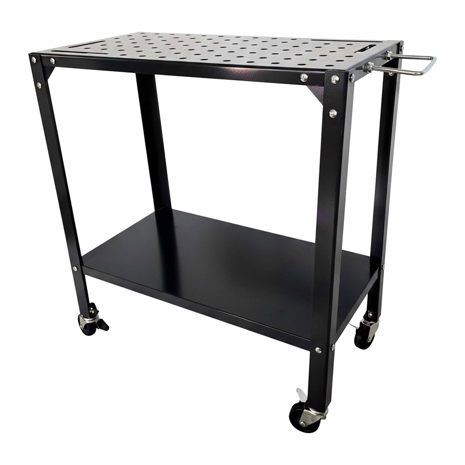 Mobilt svetsbord med perforerad topp och låsbara hjul | Hem & Hobby | Pryloteket