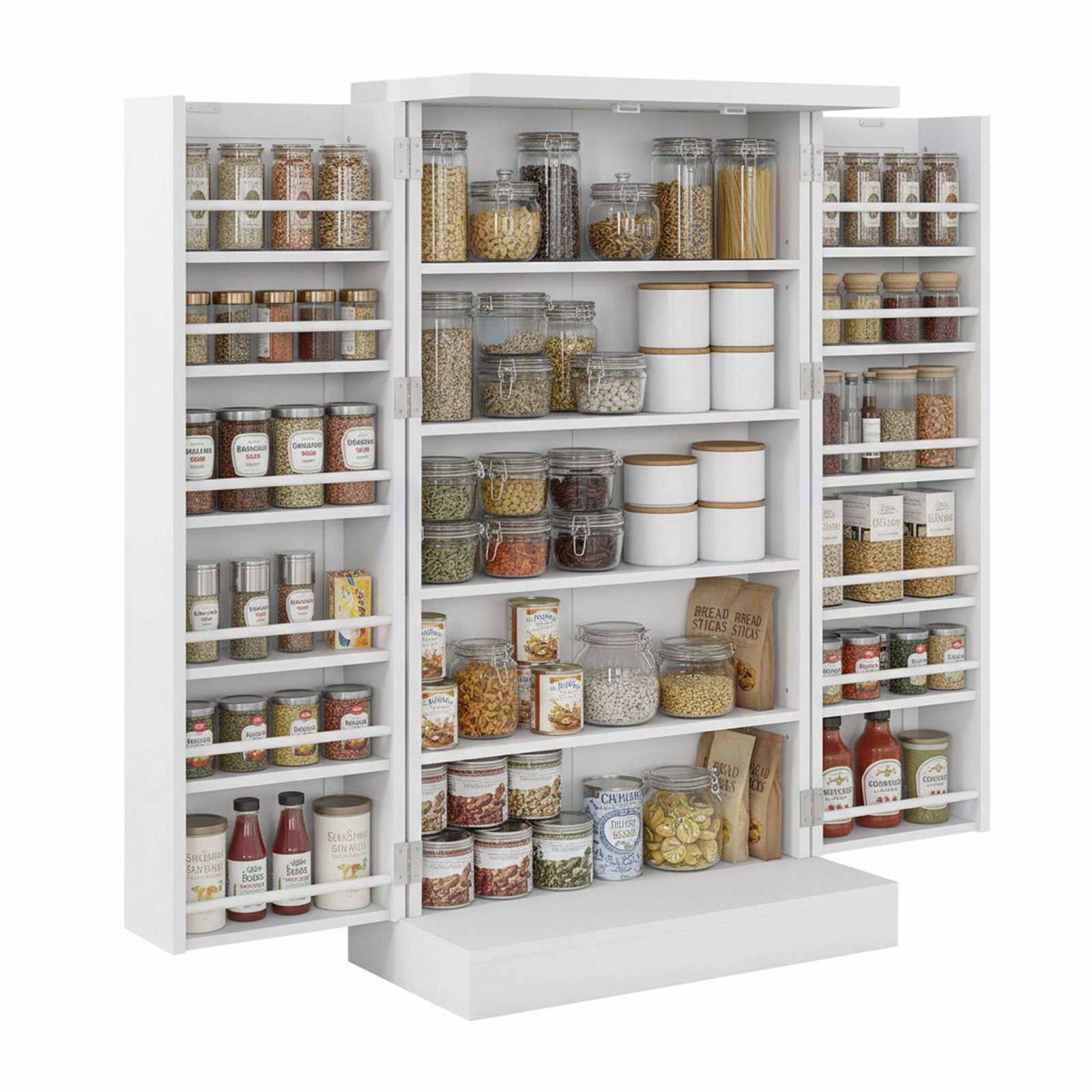 Skafferiskåp med justerbara hyllor och dörrhylla | Hem & Hobby | Pryloteket