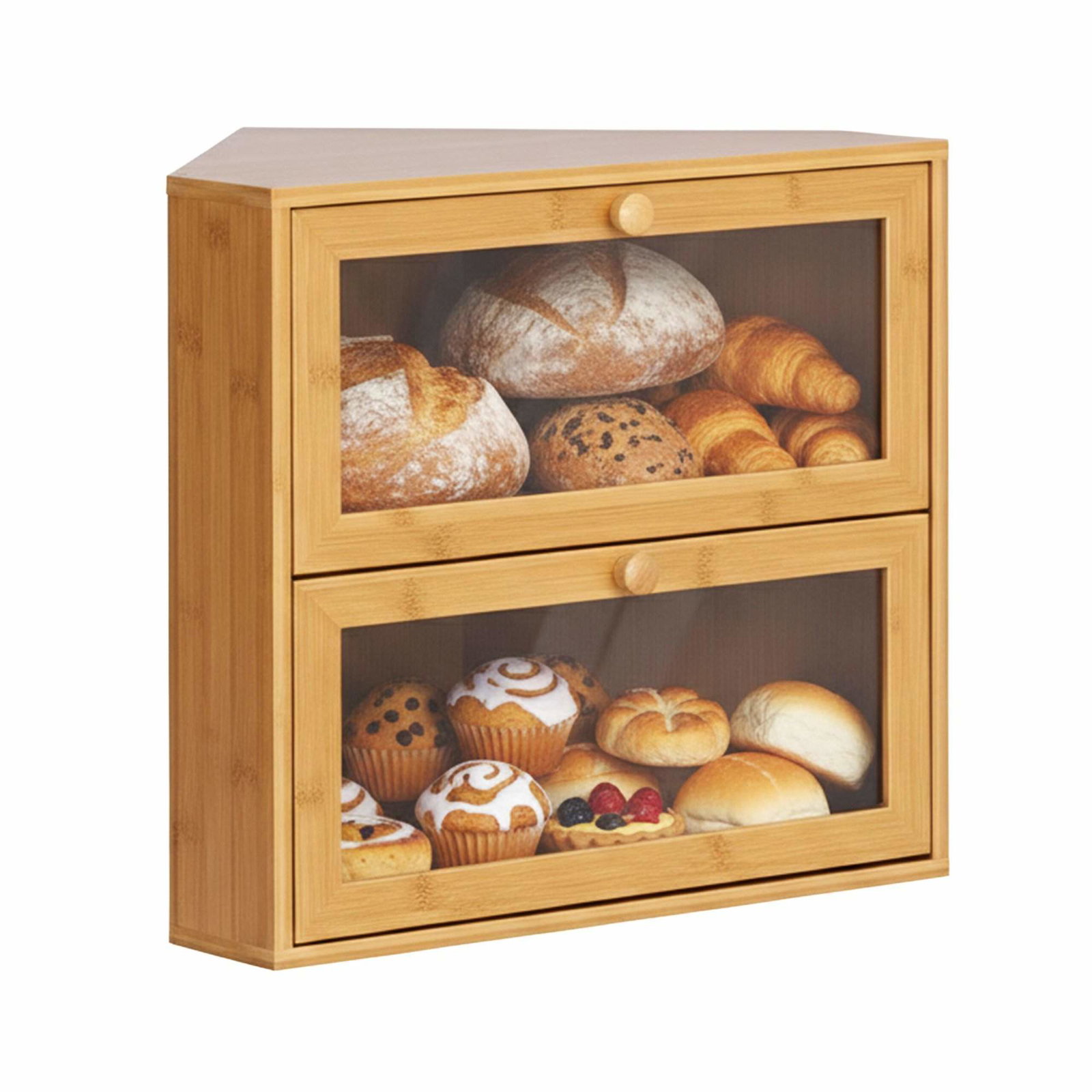 Bambuhörnbrödlåda – 2-våningar, platsbesparande design | Hem & Hobby | Pryloteket