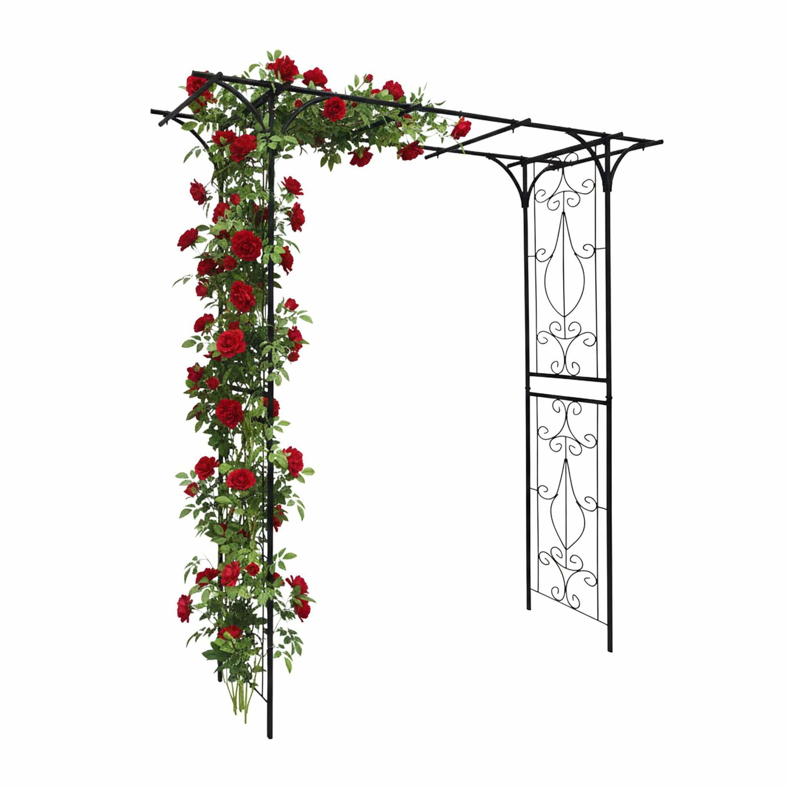 Sort metal rosenbue – Robust havepergola