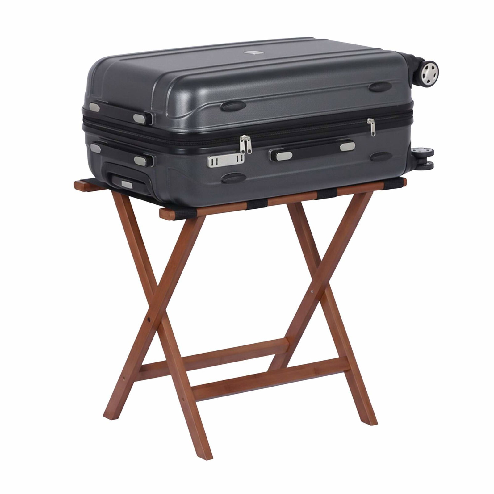 Bagagehylla i bambu – Hopfällbar, hållbar, platsbesparande | Hem & Hobby | Pryloteket