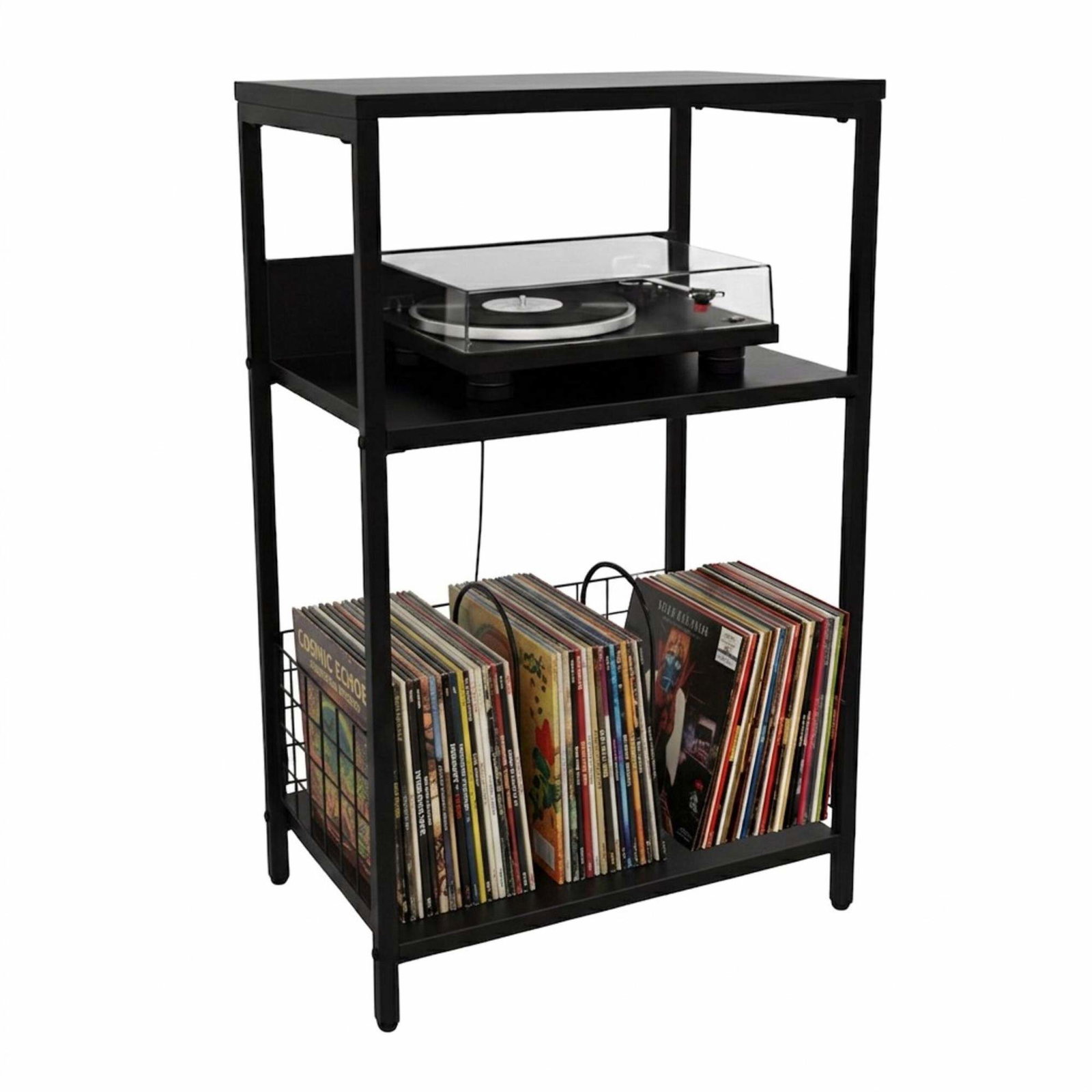 3-lags vinylpladereol – stilfuld opbevaring og nem adgang