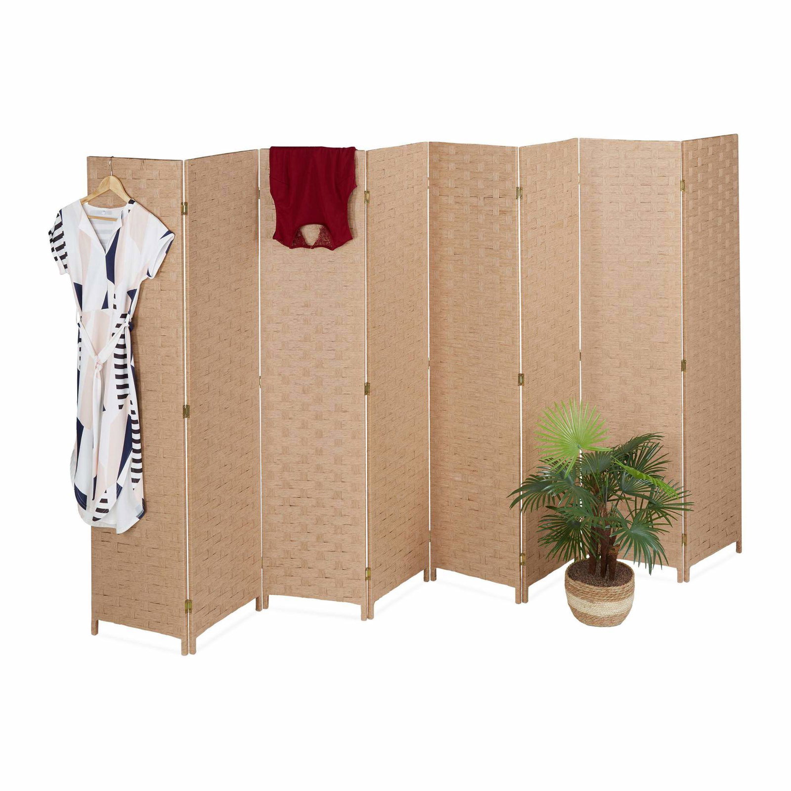 Vikbar skärm med 8 paneler – Elegant rumsavdelare | Hem & Hobby | Pryloteket