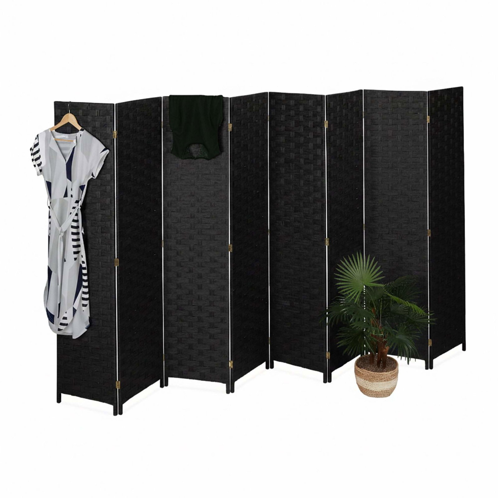 Hopfällbar rumsavdelare med 8 paneler – Elegant rumsavdelare | Hem & Hobby | Pryloteket