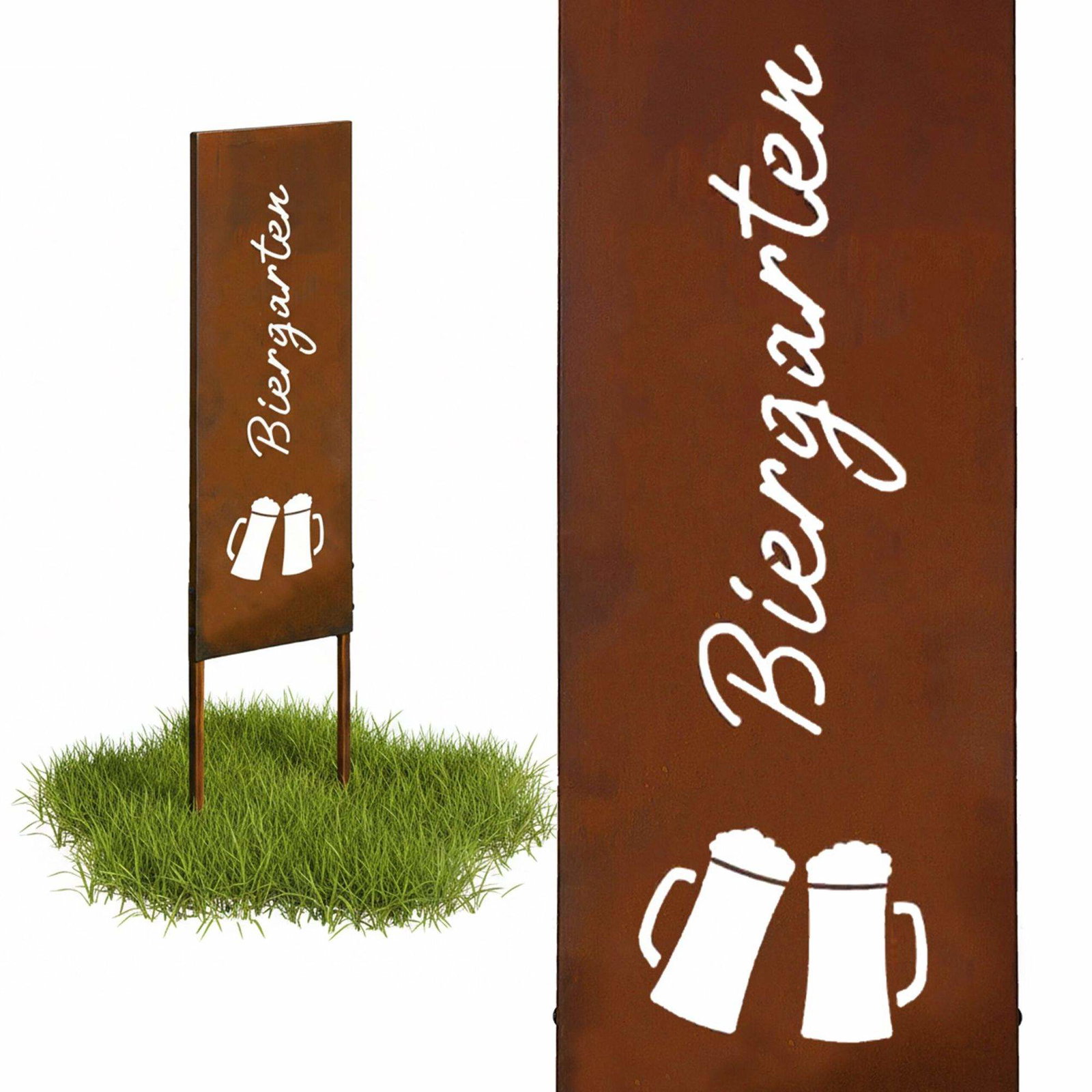 Rust-patineret havepæl – dekorativ, vejrbestandig ornament