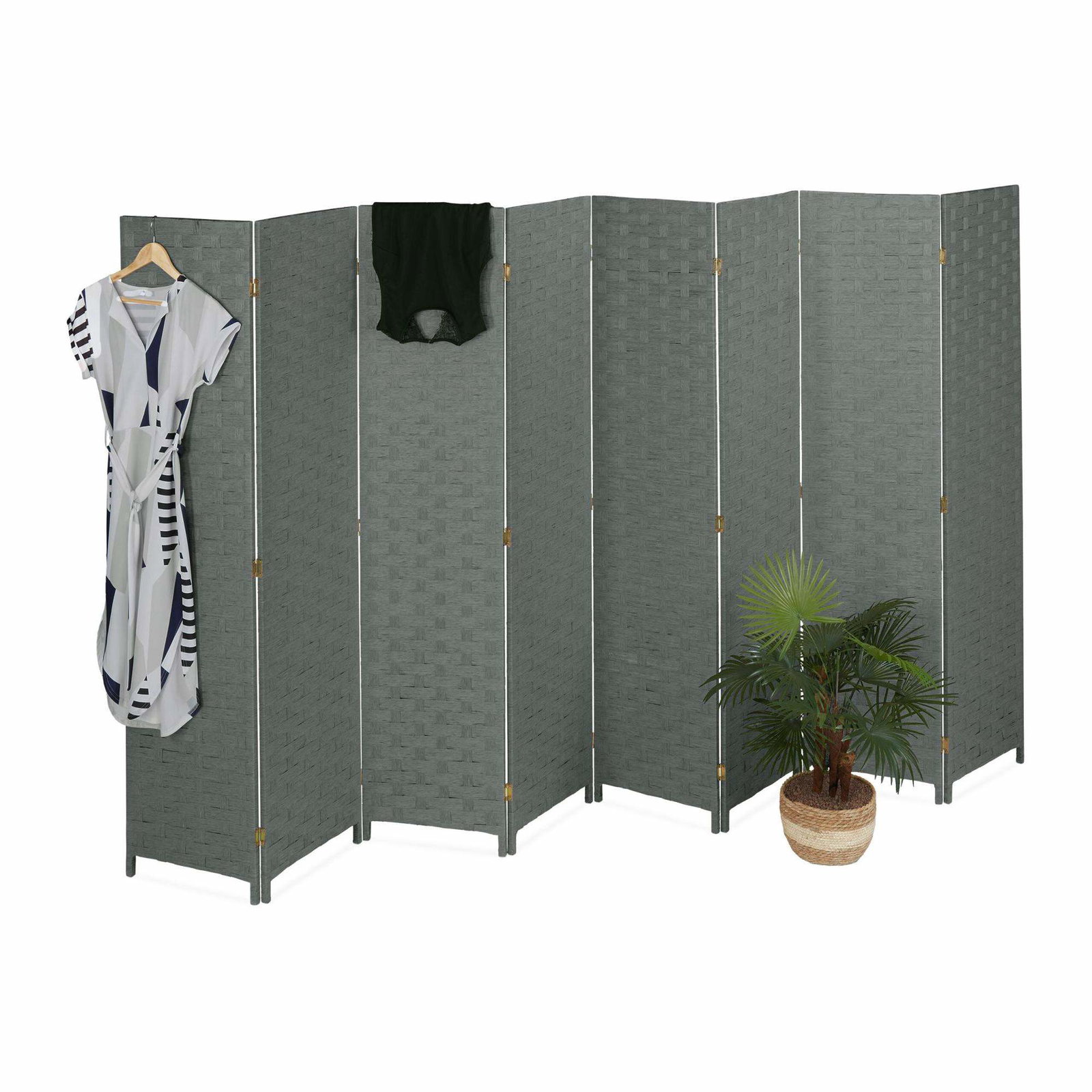 Hopfällbar rumsavdelare med 8 paneler – Elegant rumsavdelare | Hem & Hobby | Pryloteket