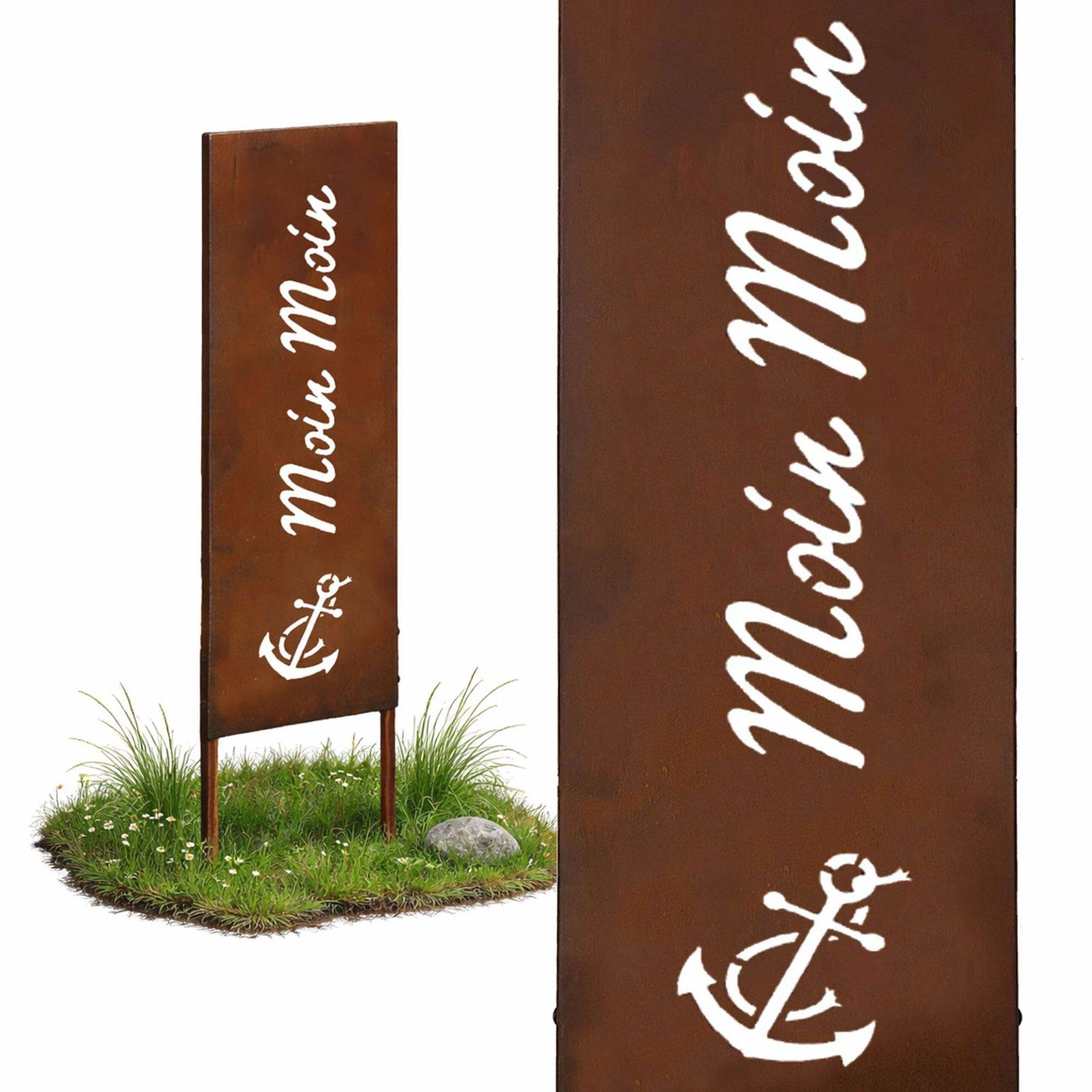 Rostpatinerad dekorativ trädgårdspåke – Väderbeständig prydnad | Hem & Hobby | Pryloteket