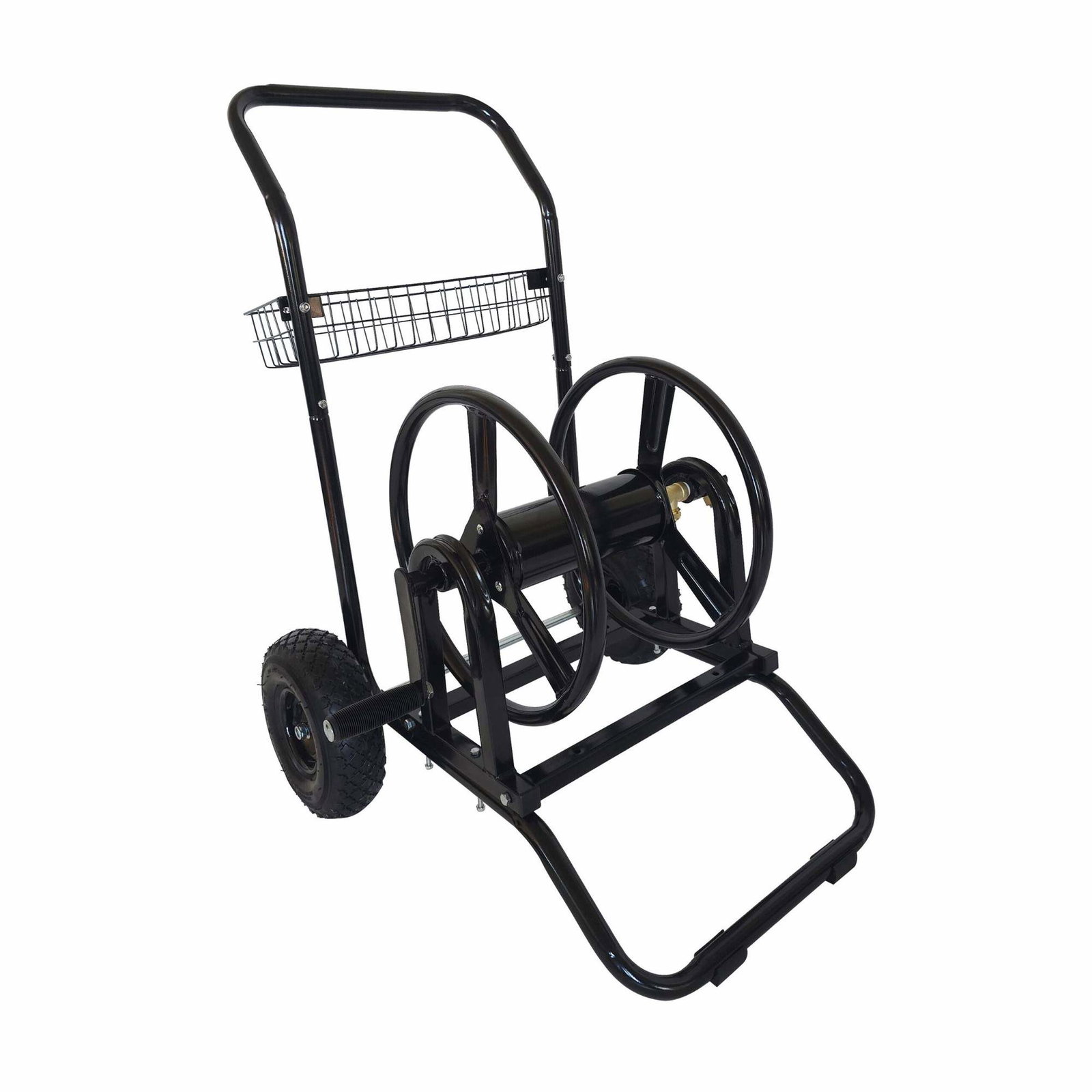 Haveslangevogn med spole – 60m metal, let oprullet