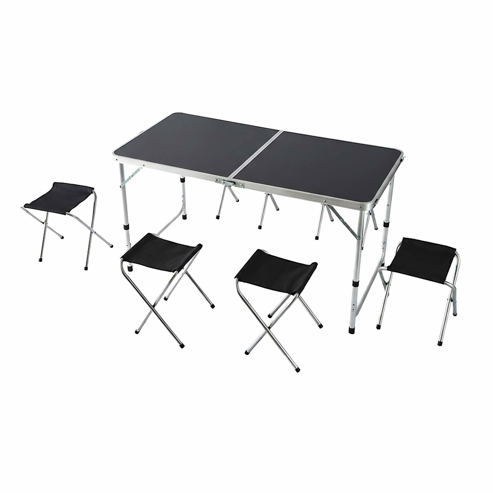 Hopfällbart campingbord med 4 bärbara pallar | Hem & Hobby | Pryloteket