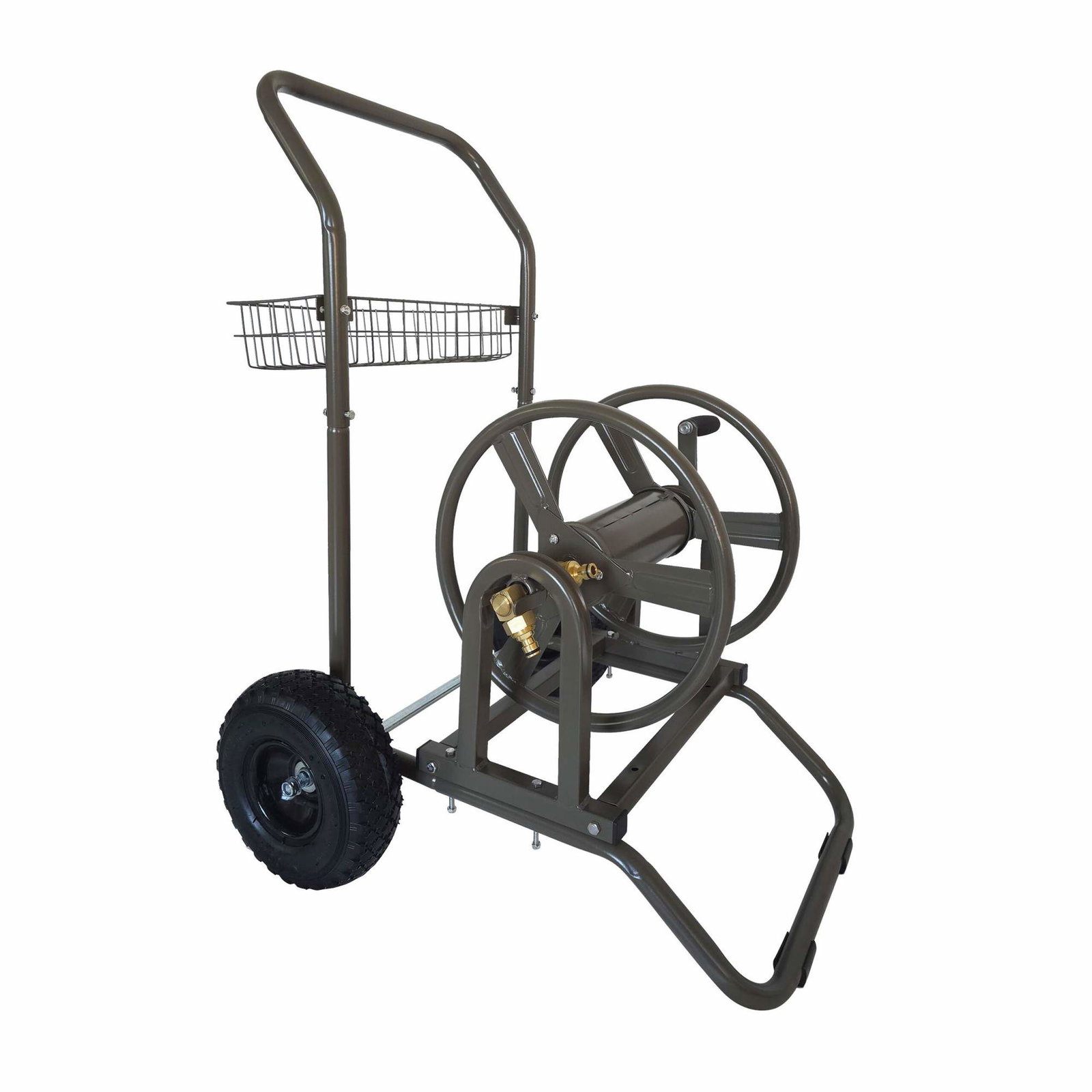 Haveslangevogn med spole, 60m – Metal, Letoprullet