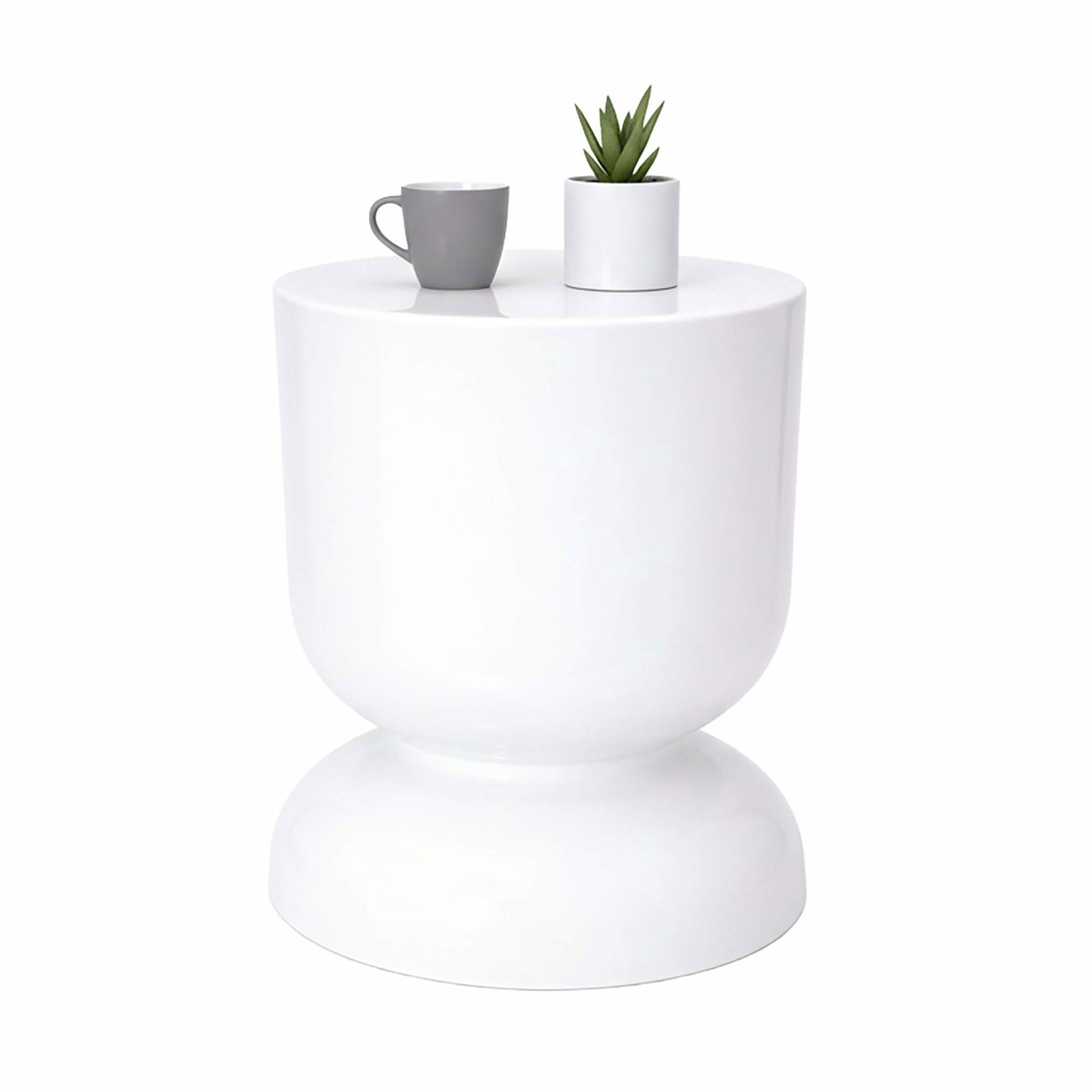 Timeglas sidebord og skammel – alsidigt metaldesign