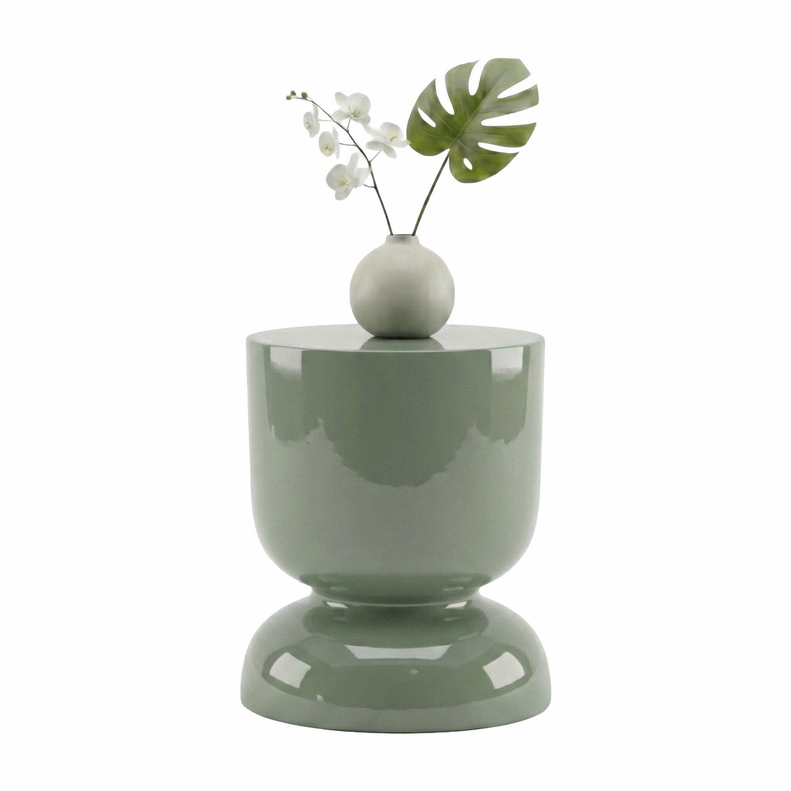 Timeglas sidebord og skammel – alsidigt metaldesign