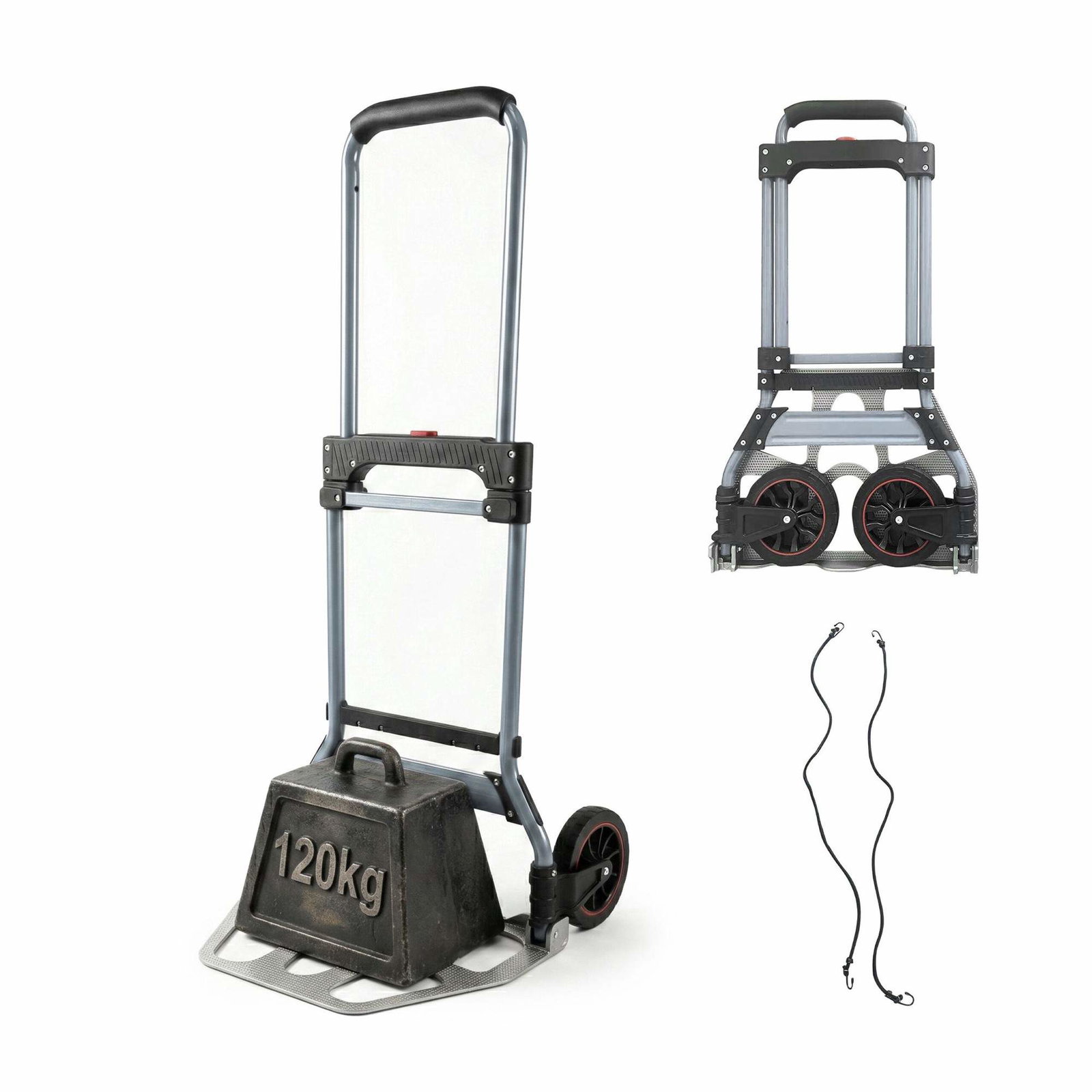 Hopfällbar säckkärra 120 kg – Stålram, mjuka hjul | Hem & Hobby | Pryloteket